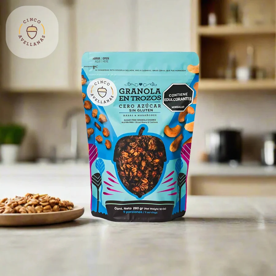 Granola en trozos habas y marañon cinco avellanas 280g
