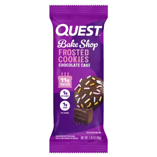 frosted cookies quest chocolate cake 50g