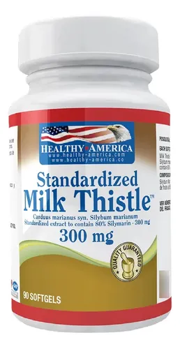 milk thistle standardized healthy america 300mg 90u