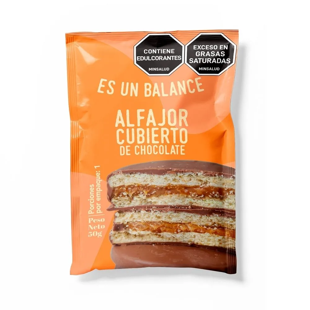 alfajor cubierto de chocolate Es un Balance 50g