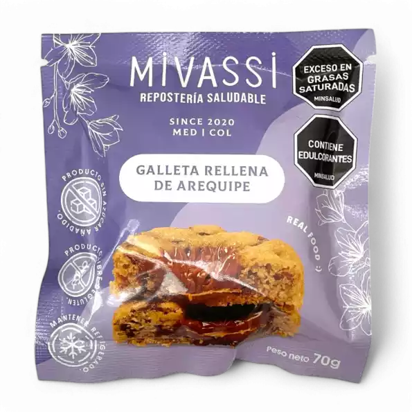 Galleta rellena de arequipe mivassi 70g