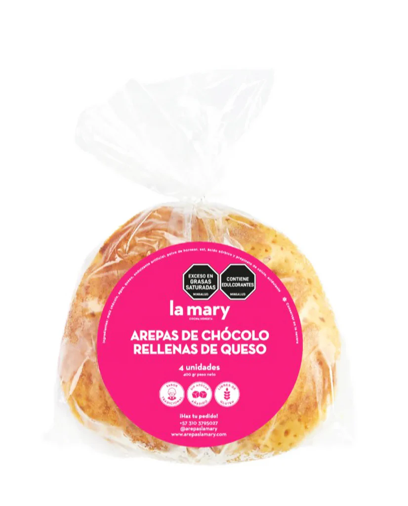 Arepa maiz chocolo rellena queso la mary 4u