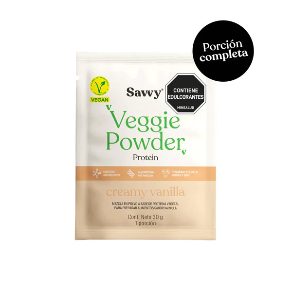 proteina veggie powder savvy creamy vainilla 30g