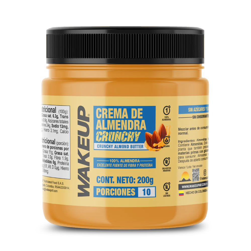 crema almendra crunchy wakeup 200g
