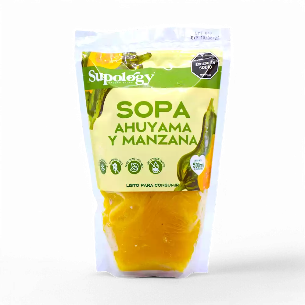 sopa de ahuyama y manzana supology 500ml
