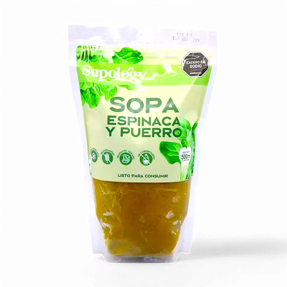 sopa espinaca y puerro supology 500ml