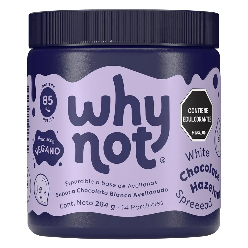 crema de avellanas y almendras chocolate blanco why not 284g