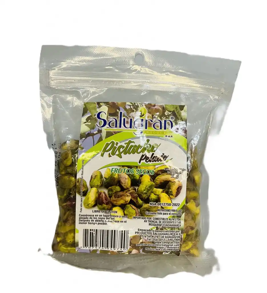 Pistacho pelado salugran 125g