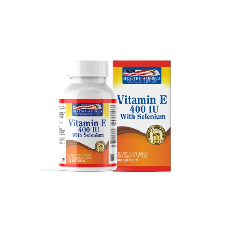 Vitamina E 400 IU + selenium healthy america 100u