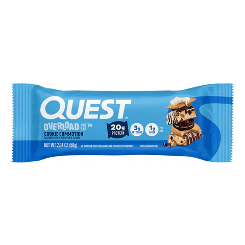 barra de proteina quest  overload cookie commotion 58g