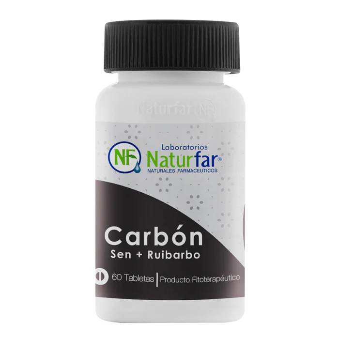 Carbón sen + ruibarbo naturfar 60u