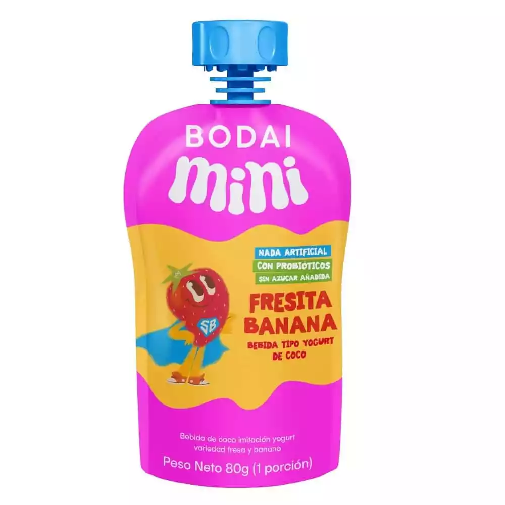 yogurt mini fresita banana bodai 80g