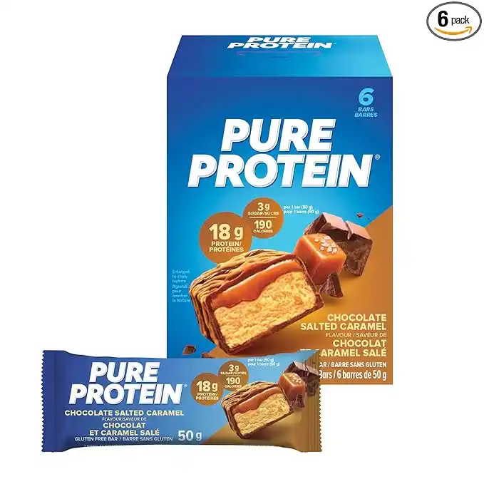barra de proteina pure protein salted caramel 50g