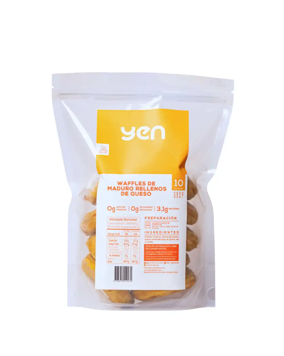 waffles de maduro rellenos de queso YEN- 800g