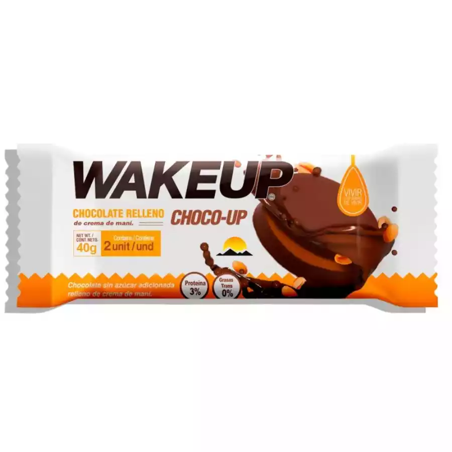 Chocolate relleno choco up wakeup chocolate 40g