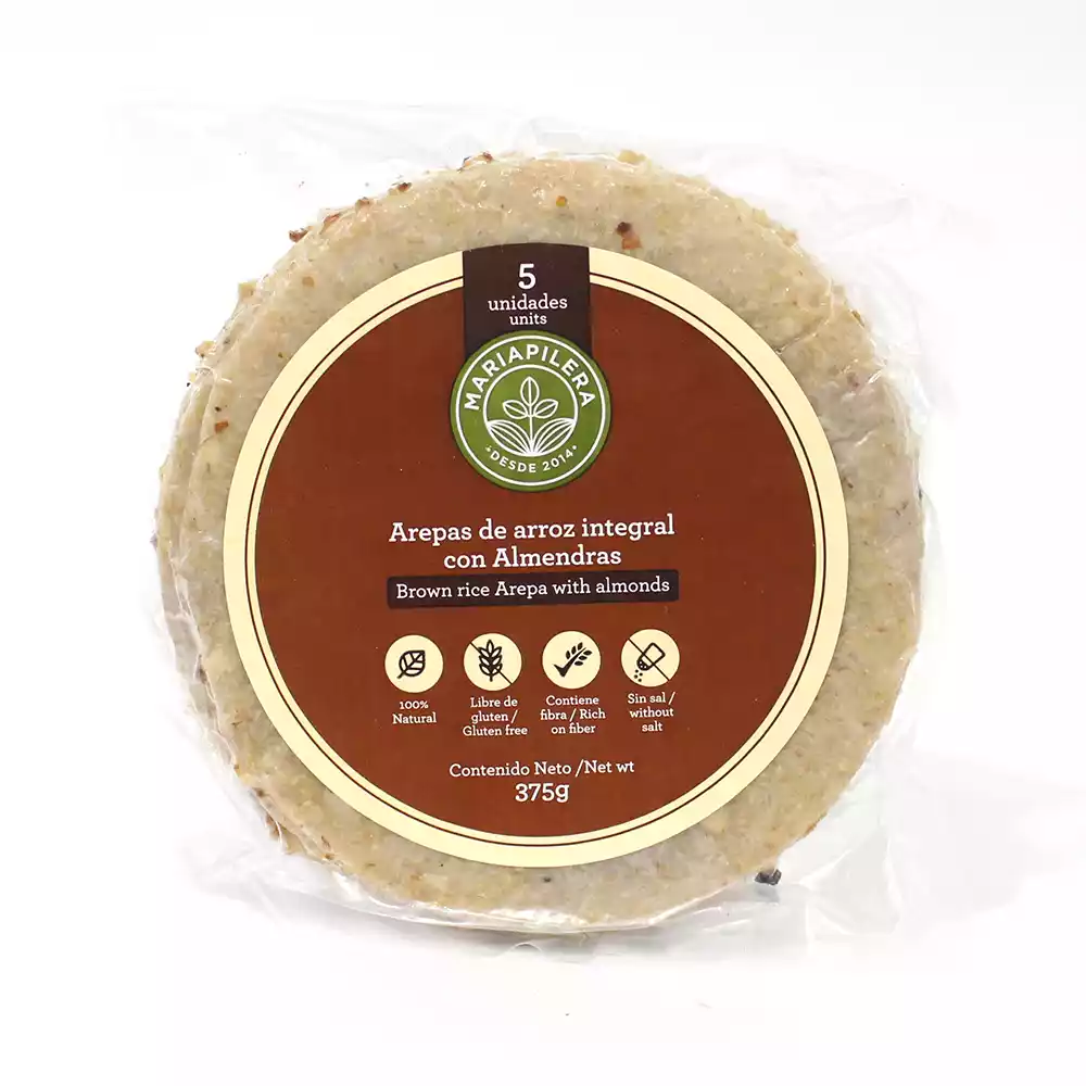 arepa de arroz almendras maria pilera 375g