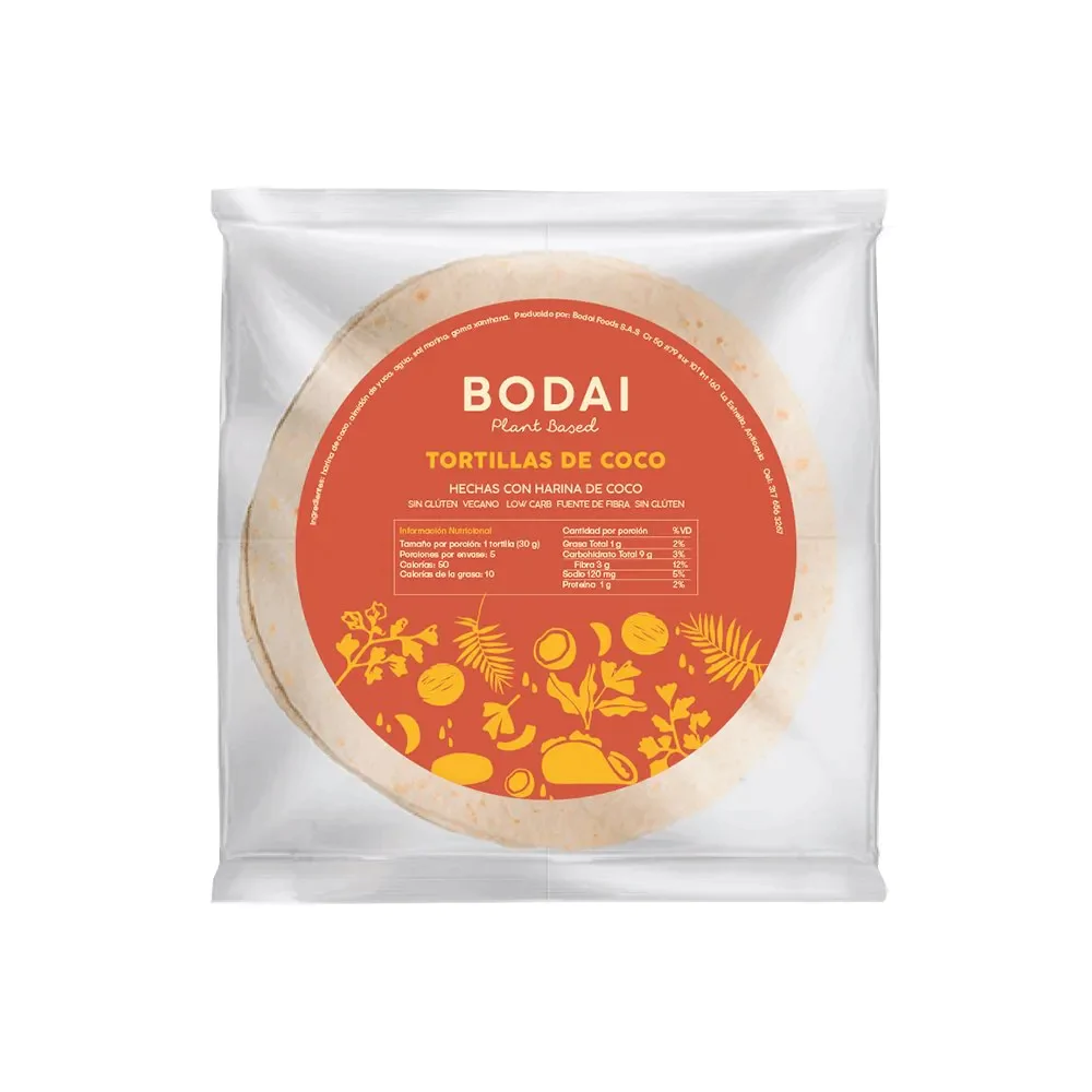 tortilla de harina de coco Bodai 150g