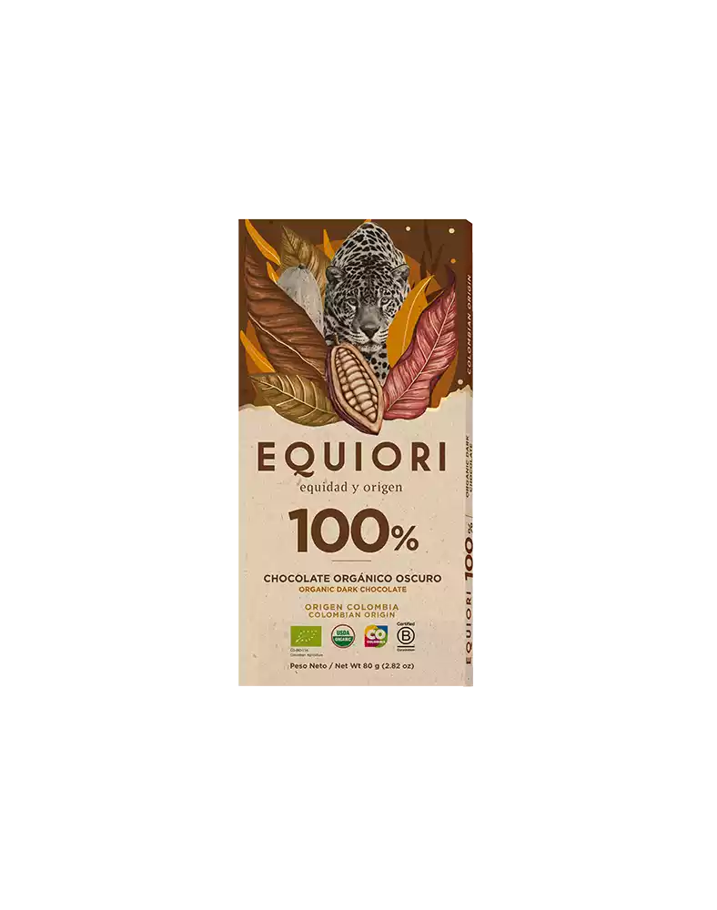 chocolate organico equiori 100%  80g