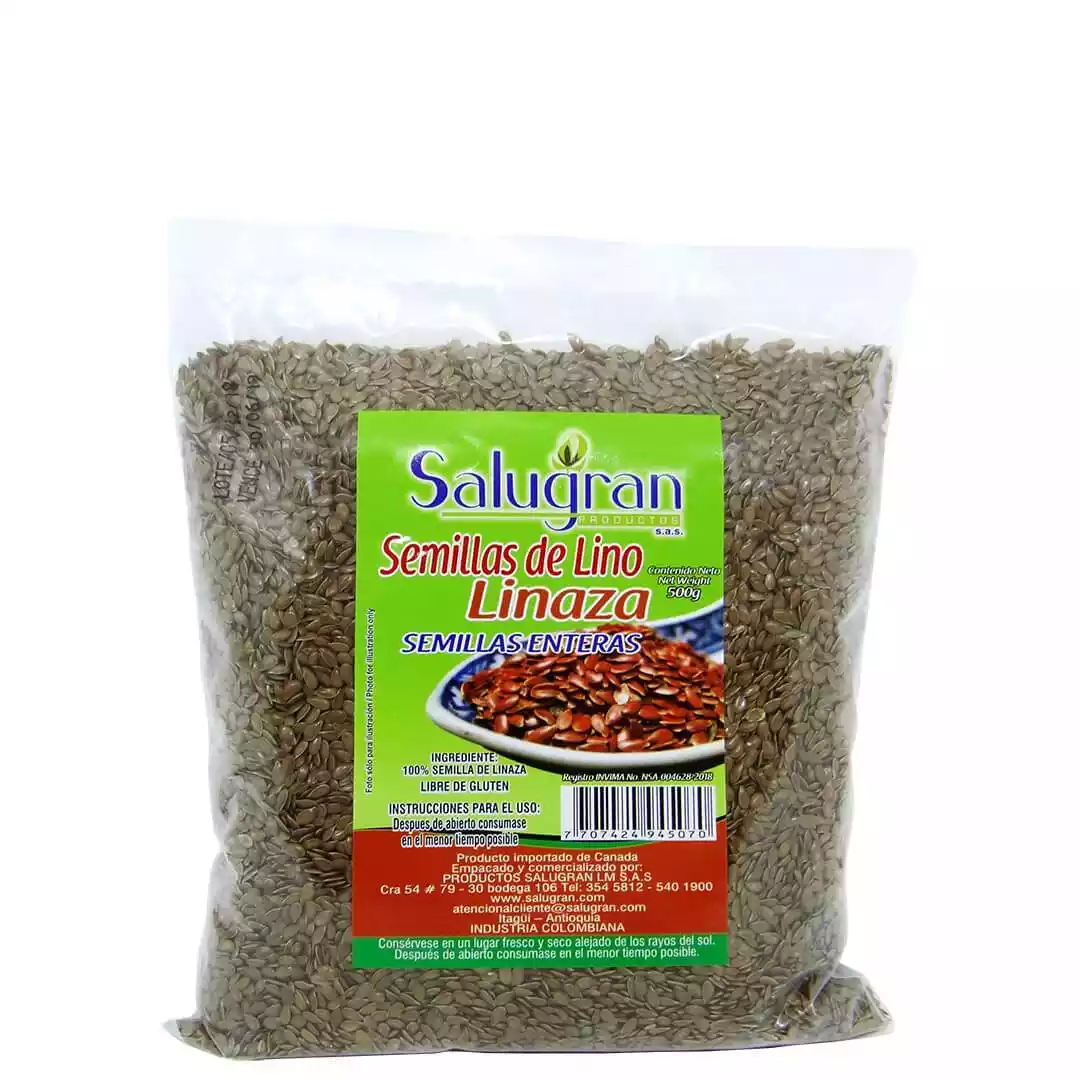 linaza en grano salugran 500g
