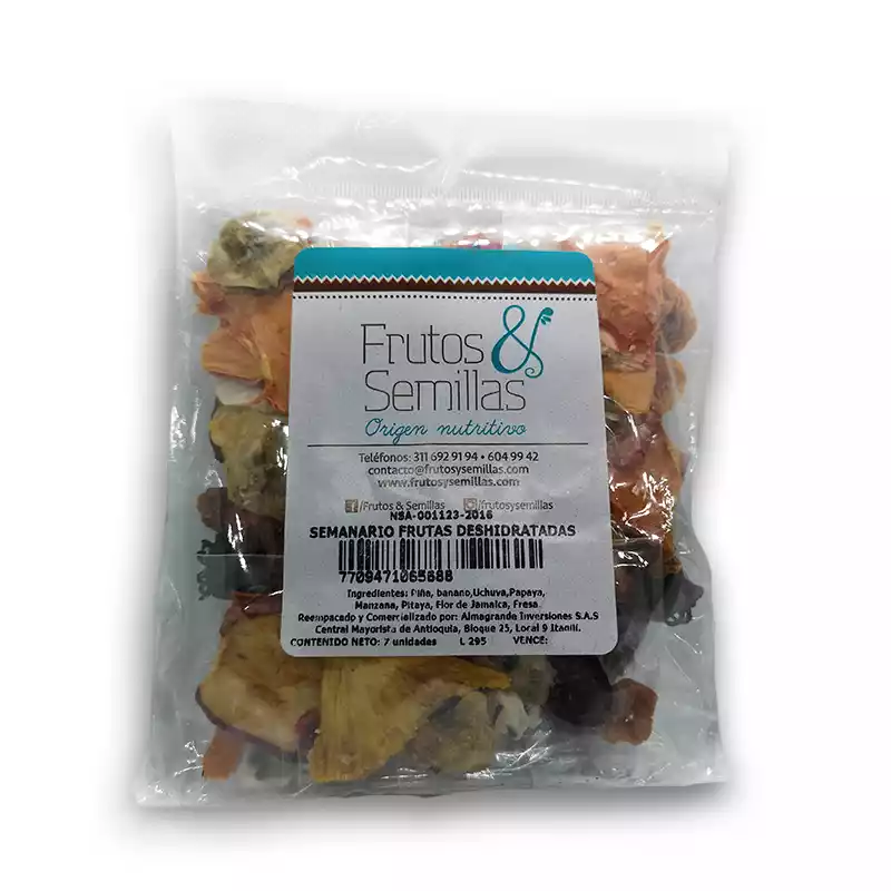 semanario frutas deshidratadas frutos y semillas 7u
