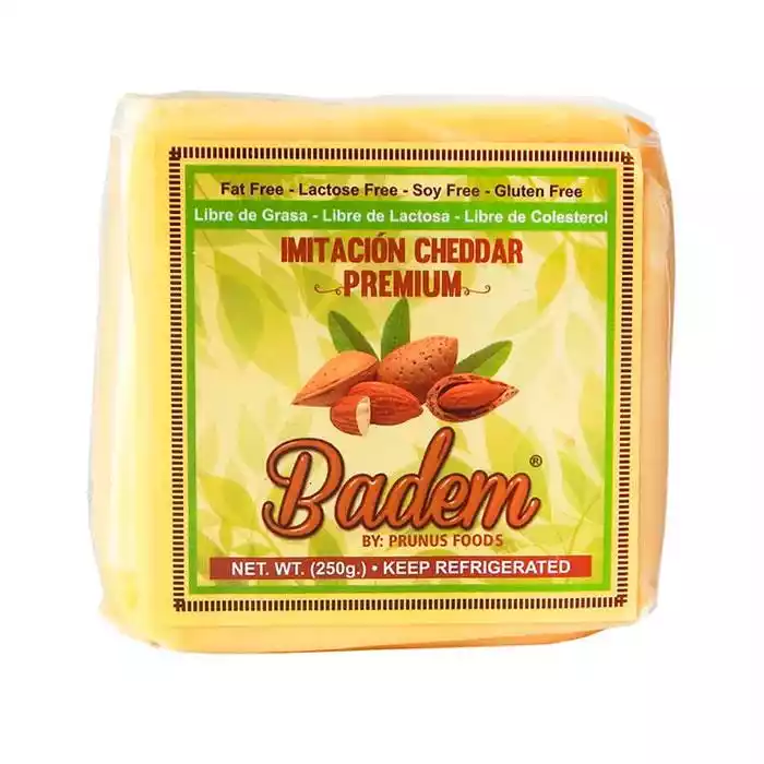 queso de almendra cheddar tajado badem 250g