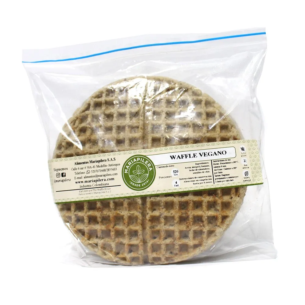 Waffle de arroz integral vegano maria pilera 520g