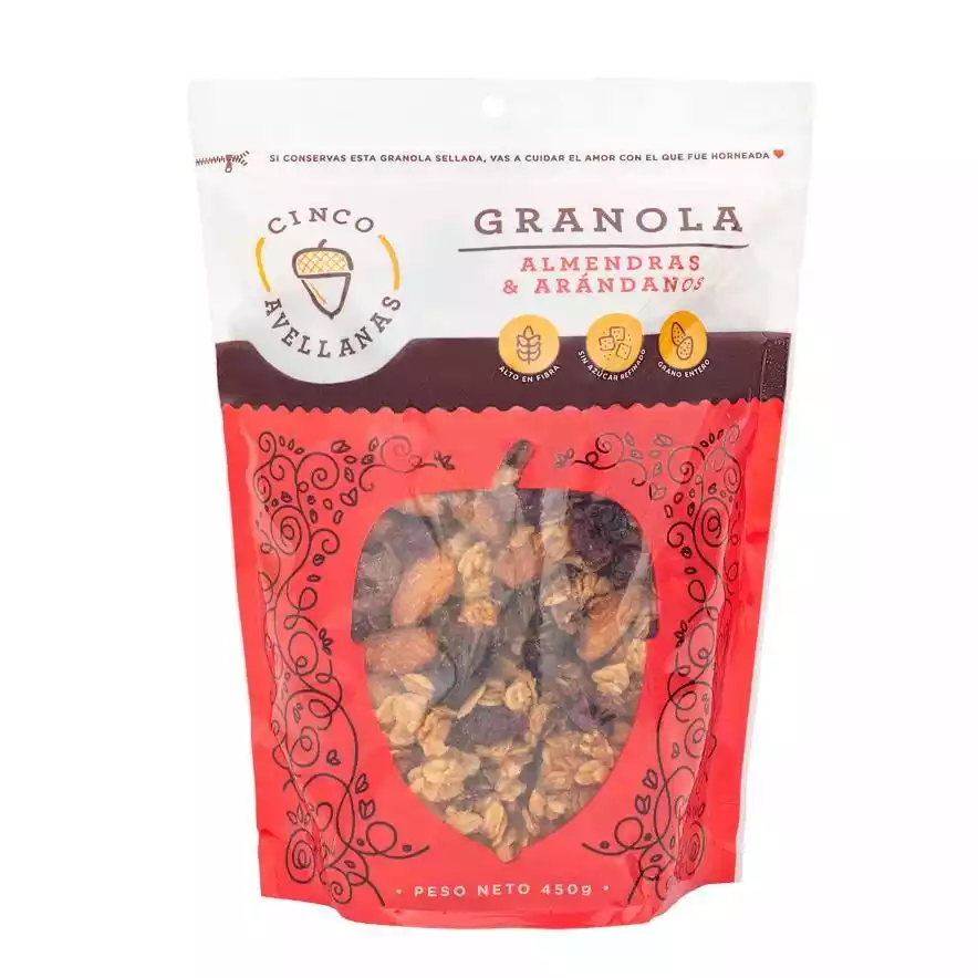 granola almendras arandanos cinco avellanas 450g