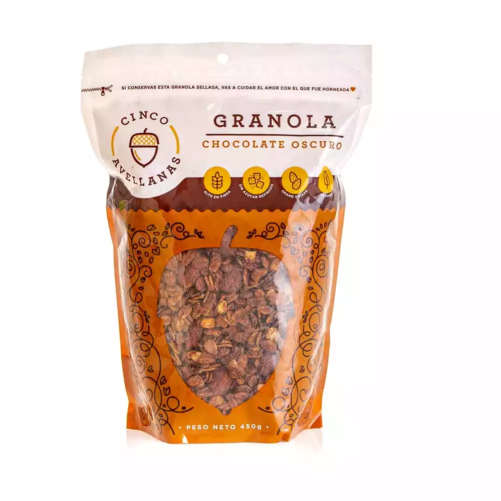granola chocolate oscuro cinco avellanas 450g