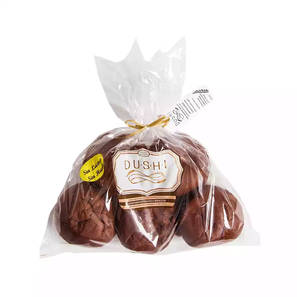 pan mini hamburguesa ALGARROBO Y CACAO dushi 250g