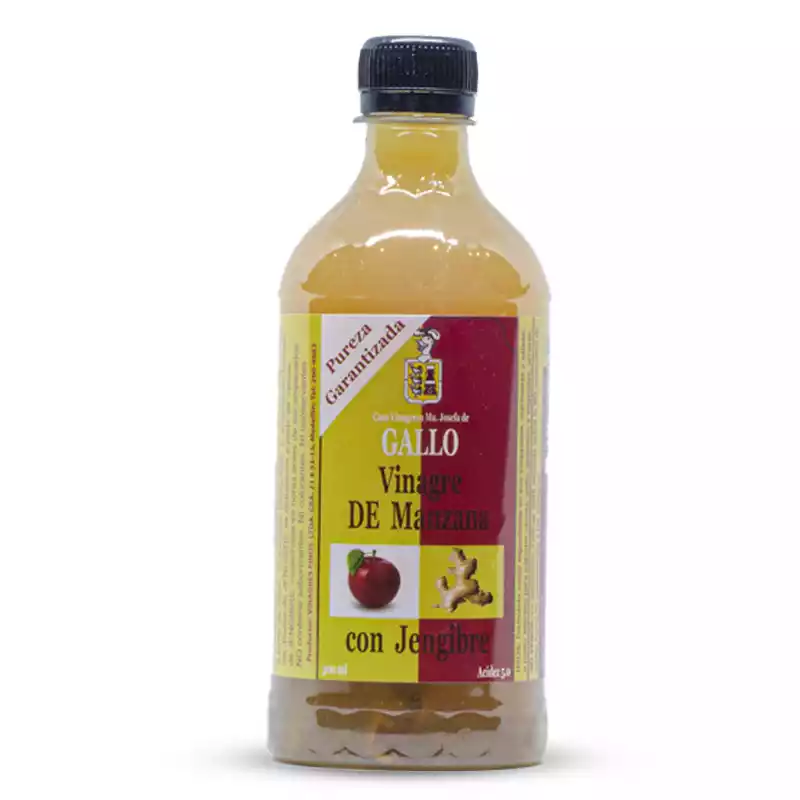 vinagre de manzana y jengibre con la madre gallo 500ml