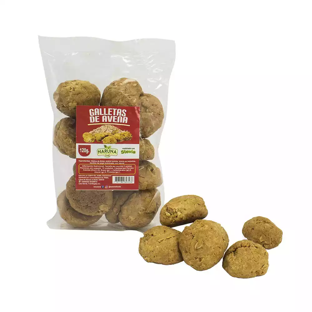 galletas de avena naruna 120g