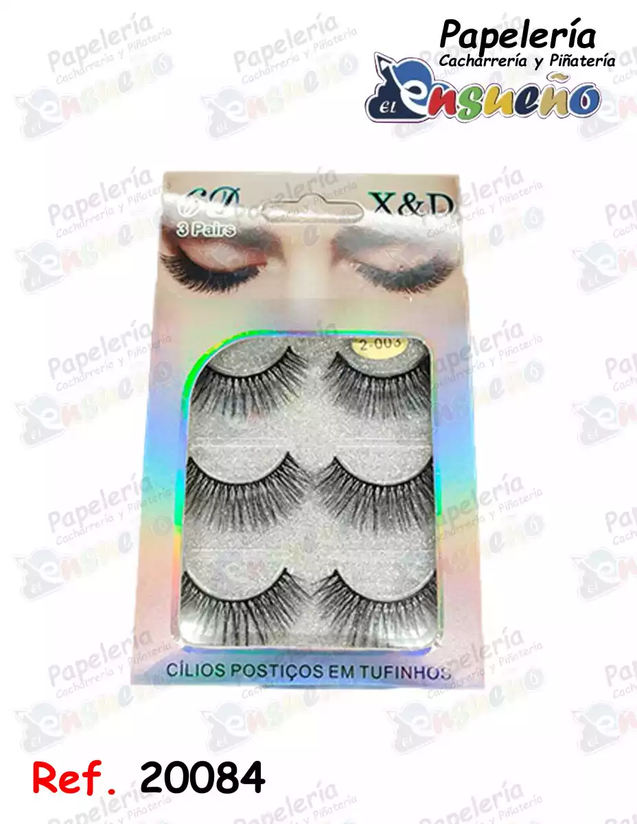 PESTAÑAS TIRA 6D (3 PARES)