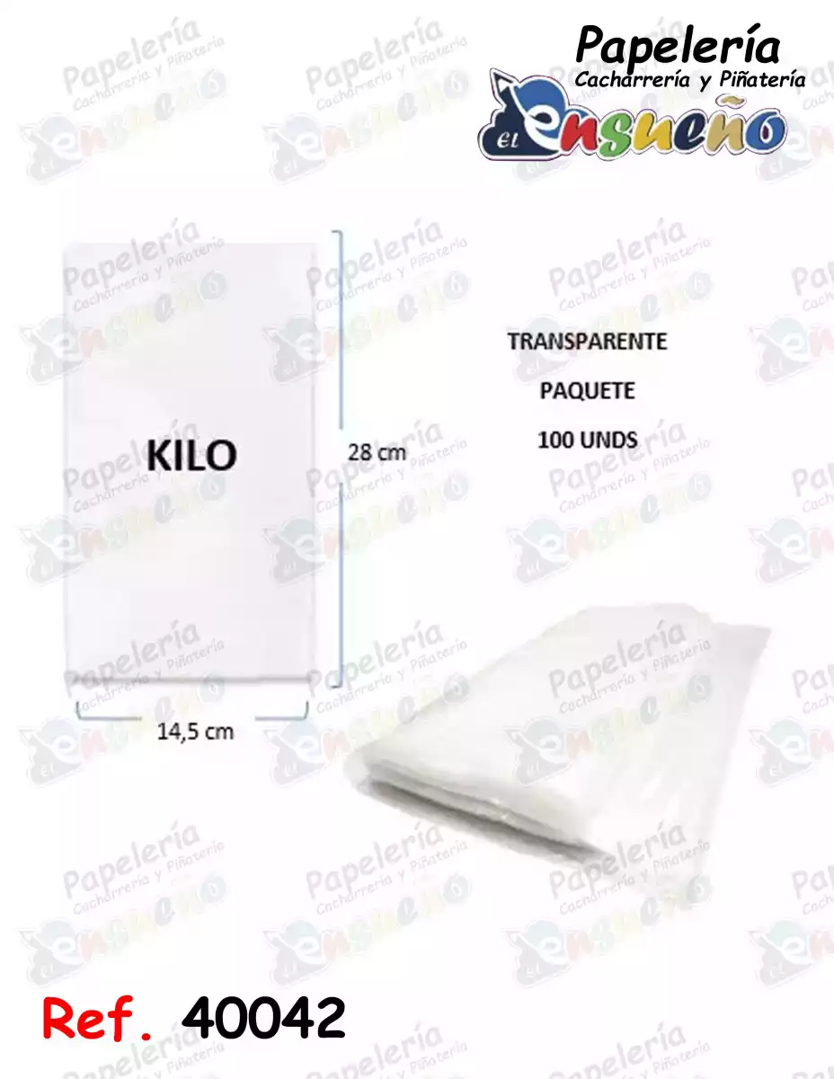 BOLSA TRANSPARENTE KILO