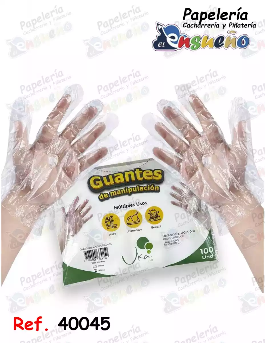 GUANTES TRANSPARENTES DE MANIPULACIÓN