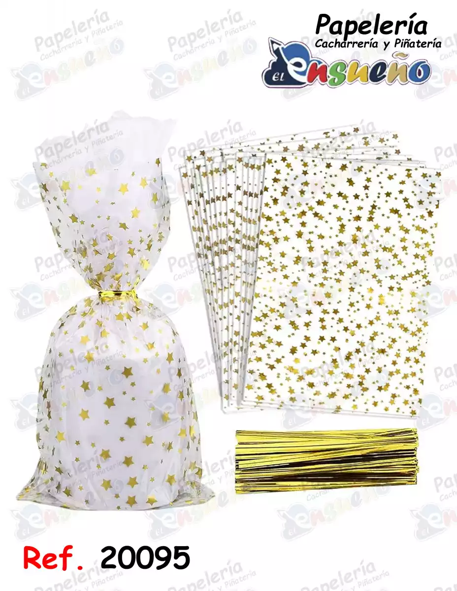 BOLSA TRANSPARENTE CON DISEÑOS 25*35