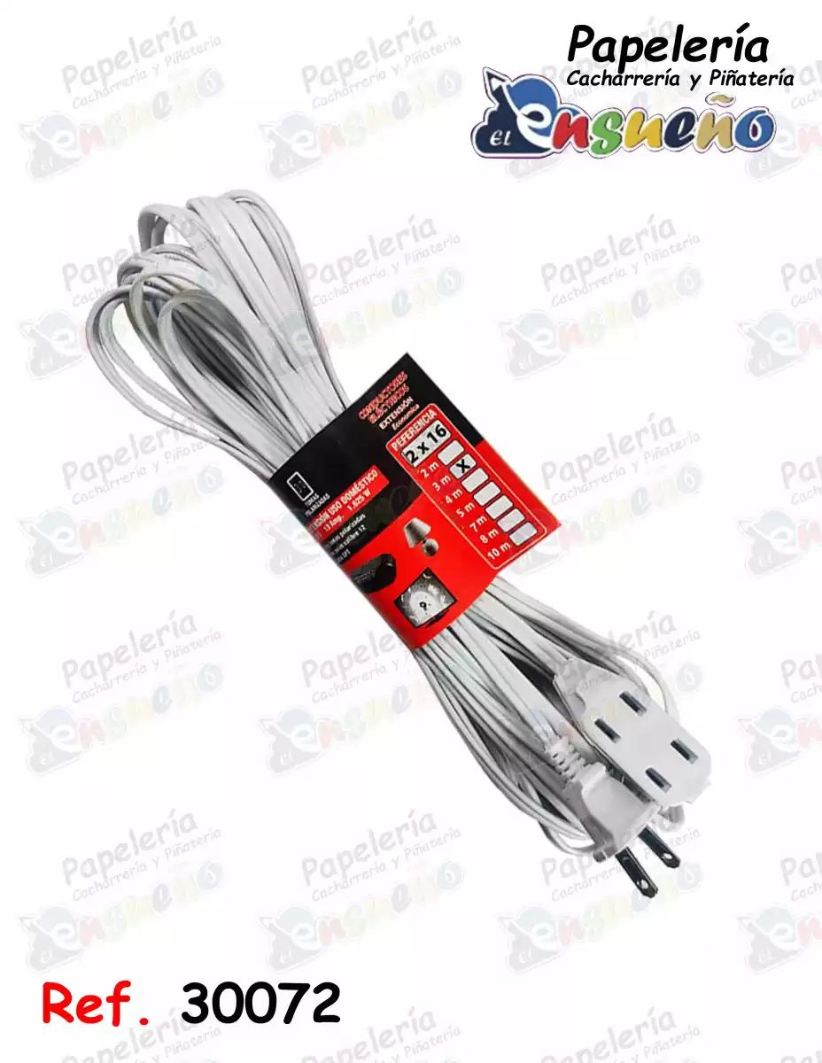 EXTENSION ELECTRICA ECONOMICA 3 MTS (9FT)