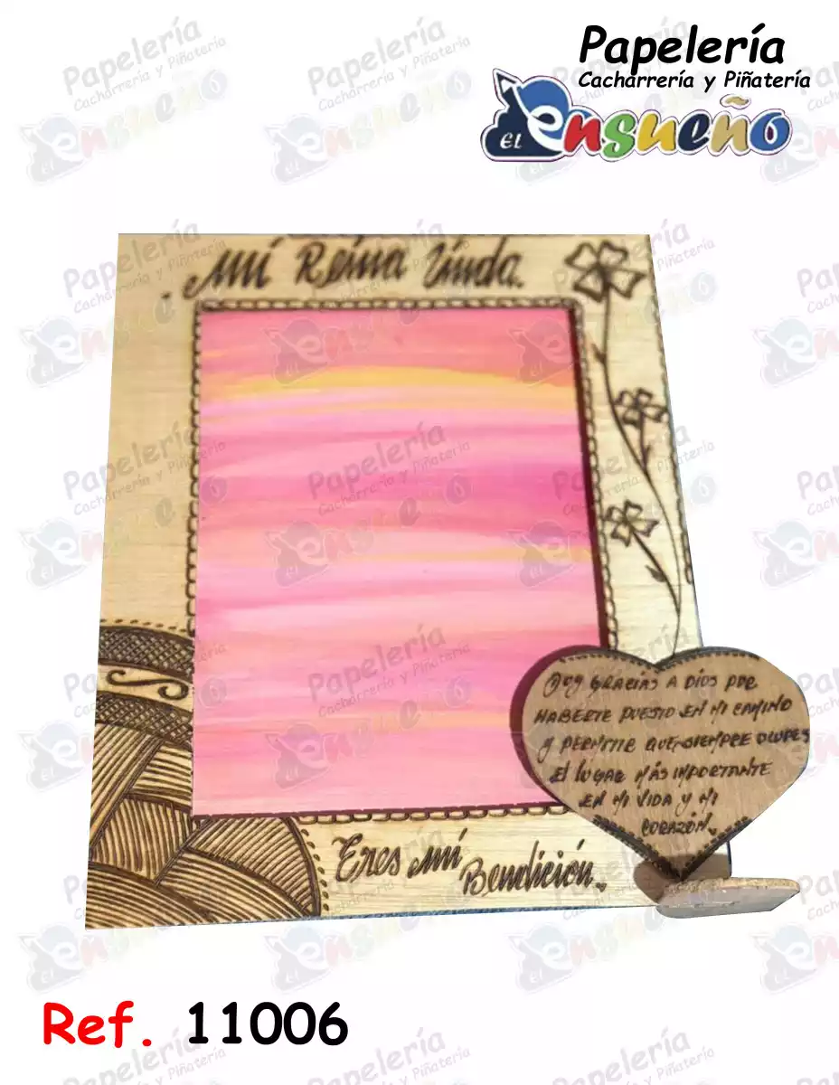 PORTA RETRATO DE MADERA GRANDE