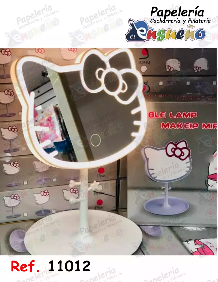 ESPEJO CON LUZ HELLO KITTY
