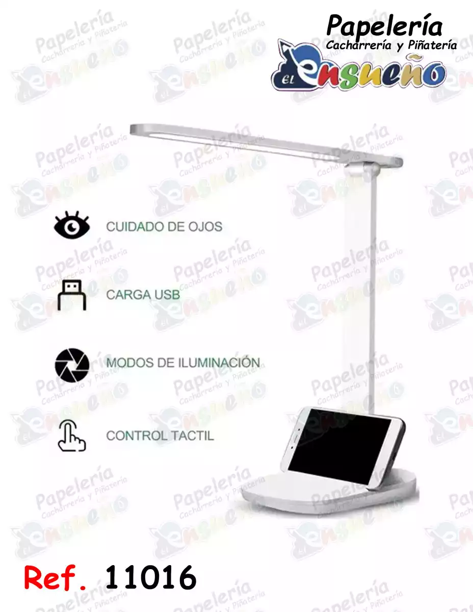 LAMPARA PORTATIL CON SOPORTE PARA CELULAR