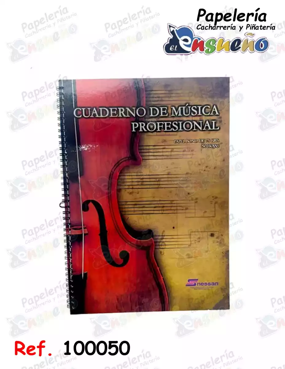 CUADERNO DE MUSICA ARGOLLADO GRANDE NESSAN