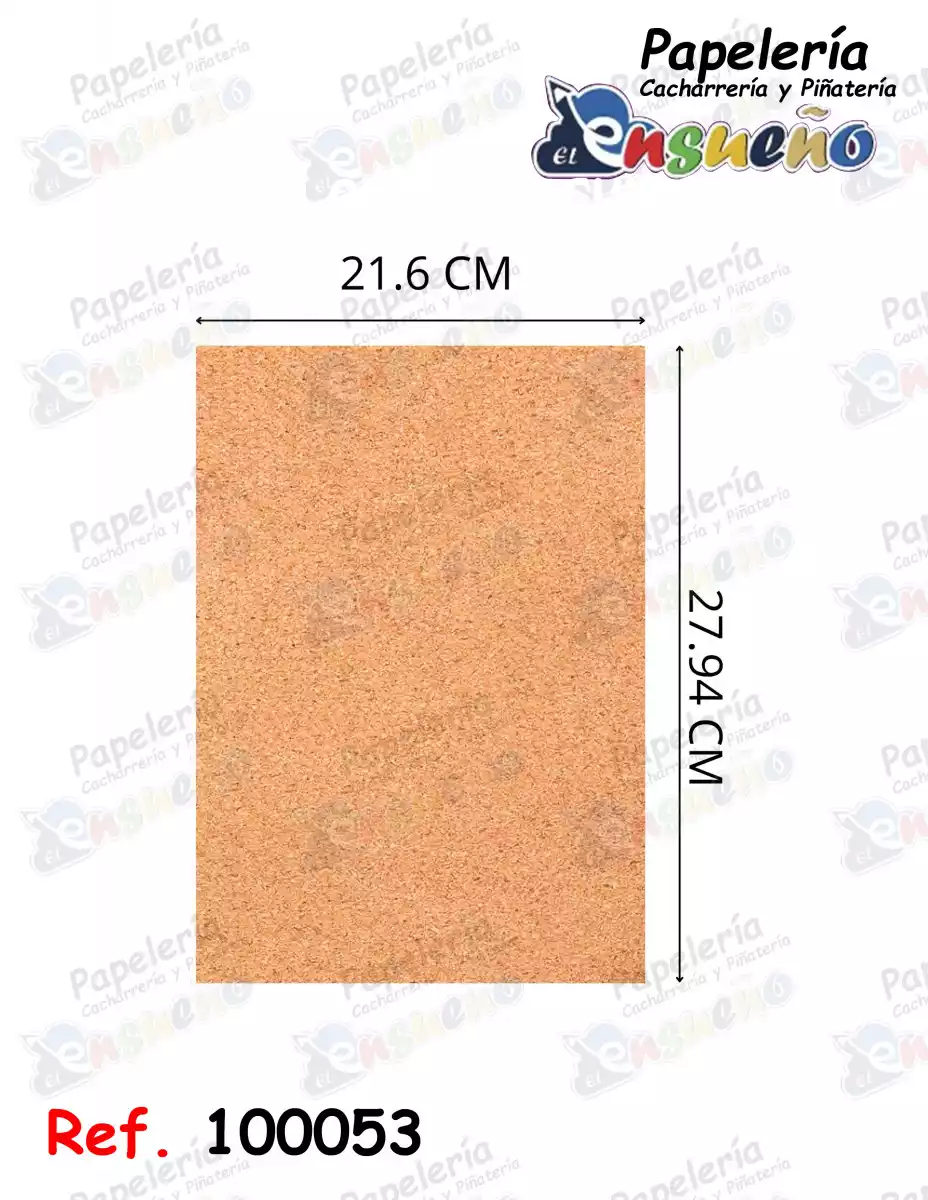 LAMINA DE CORCHO CARTA