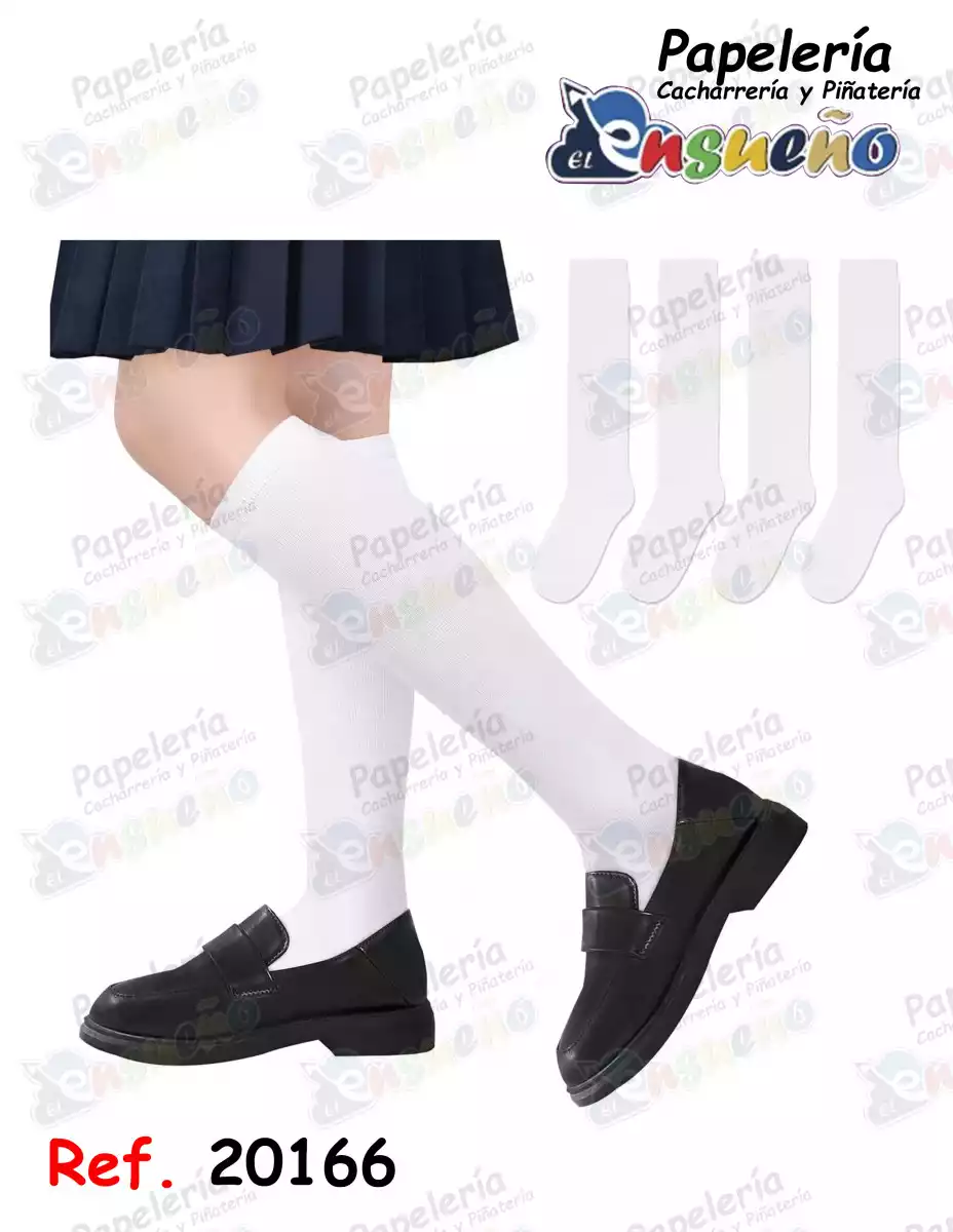 MEDIA ESCOLAR BLANCA EXTRALARGA