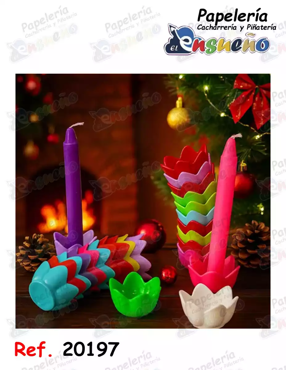PORTA VELAS PLASTICO *10 UND