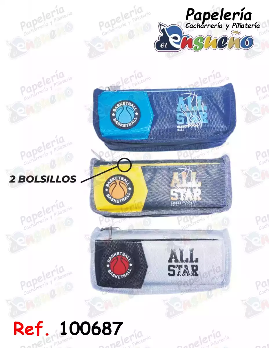 CARTUCHERA OE-2249 ALLSTAR BASKET 2 BOLSILLOS