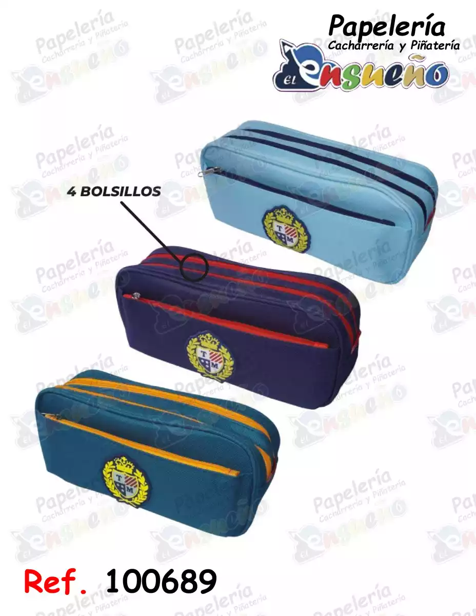 CARTUCHERA OE-2250 TM 4 BOLSILLOS