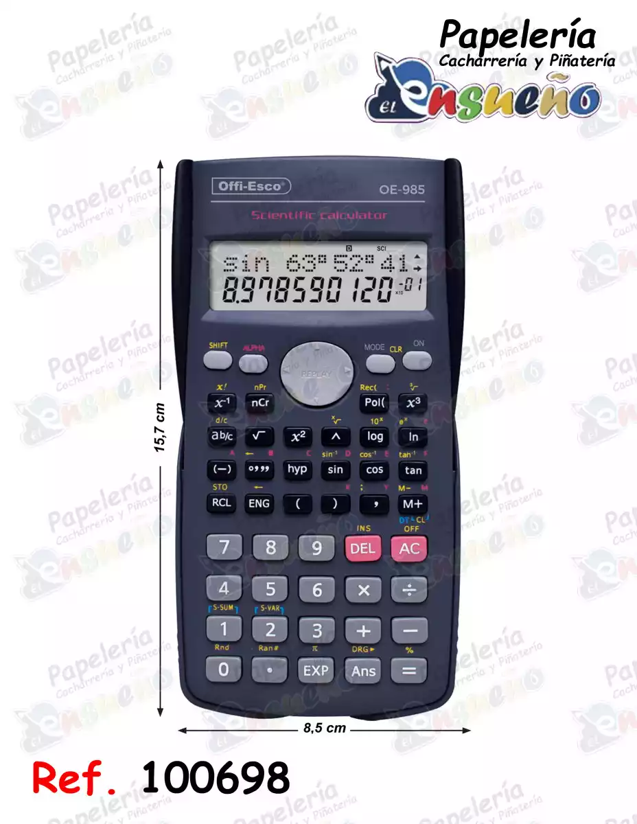 CALCULADORA CIENTIFICA 12 DÍGITOS - 240 FUNCIONES OE-985