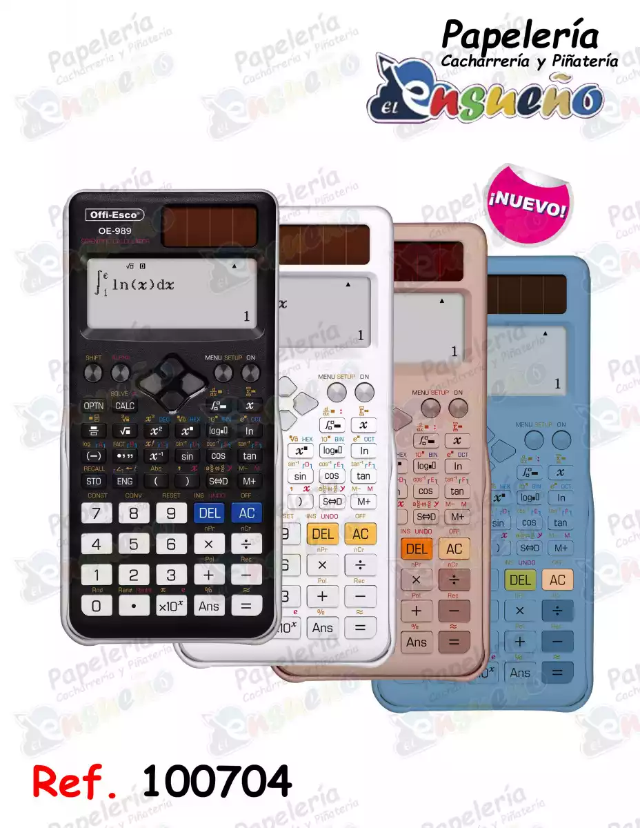 CALCULADORA CIENTÍFICA 12 DÍGITOS - 552 FUNCIONES OE-989