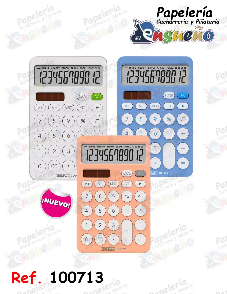 CALCULADORA ELECTRÓNICA 12 DÍGITOS OE-970