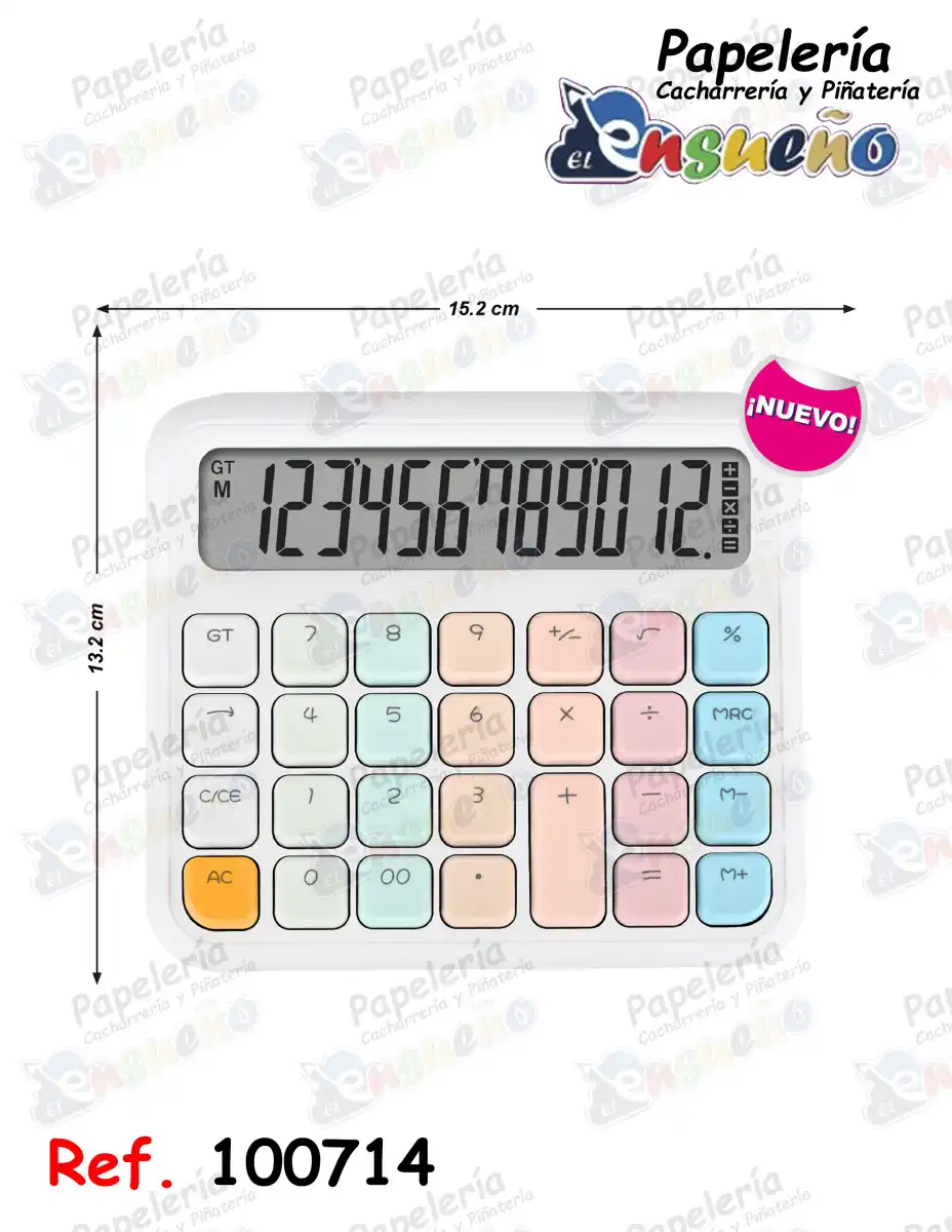 CALCULADORA ELECTRÓNICA MEDIANA 12 DÍGITOS OE-968