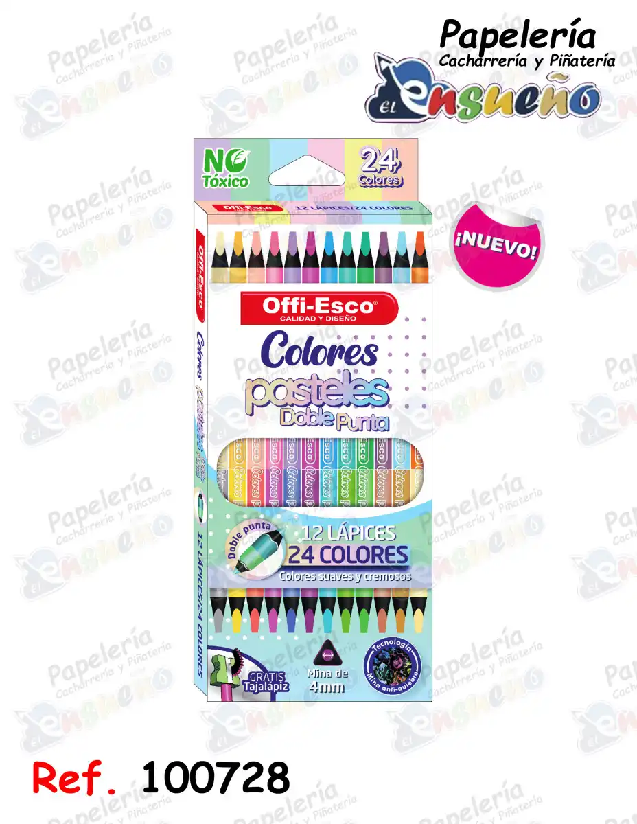 COLORES PASTELES TRIANGULARES D/P *12 OE-137